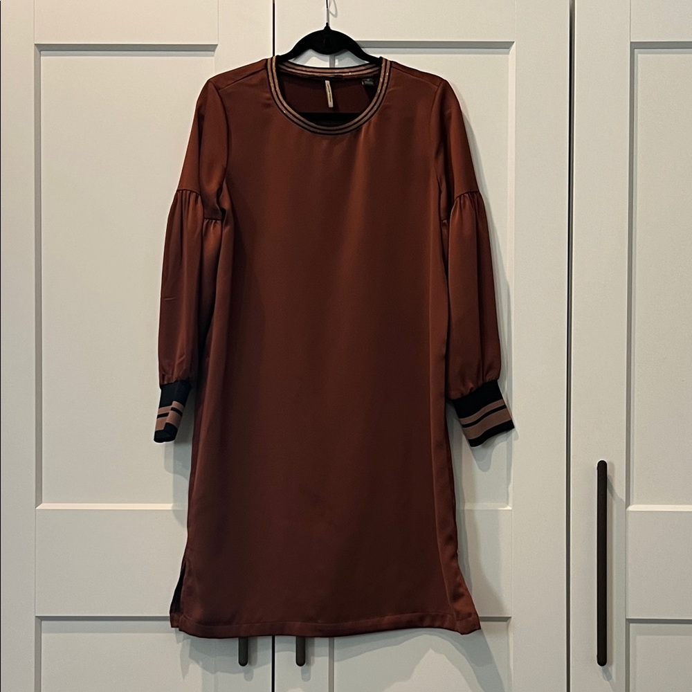 Scotch and Soda - Brown Dress with Striped Cuffs